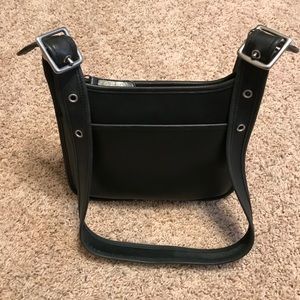 Vintage Coach black leather crossbody